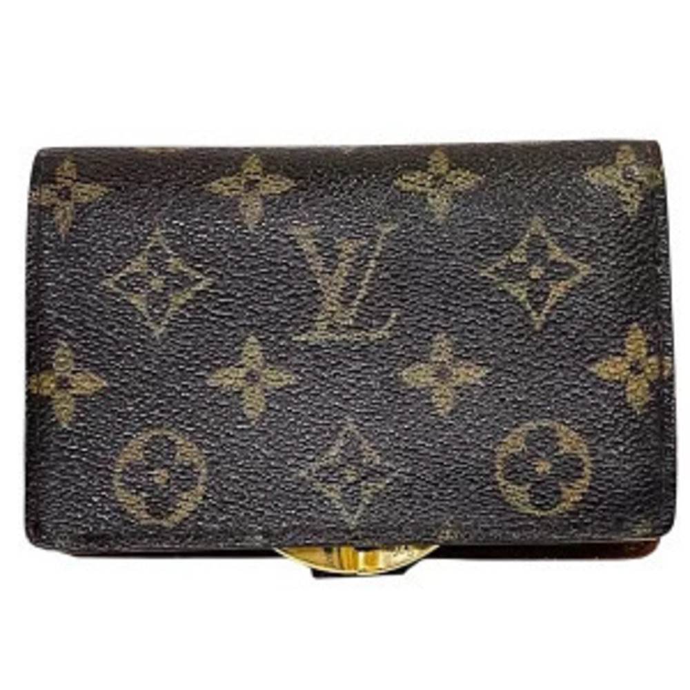 Louis Vuitton Monogram Monnaie Bifold Porte Wallet Brown